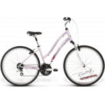 Mestský bicykel 28 Kross Bisette Hliníkový 14" Ružovo-biely